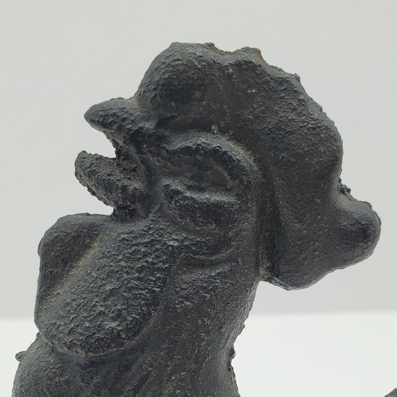 Cast Iron Rooster Napkin Holder Rustic Black Metal Rooster Letter Holder - Picture 8 of 8